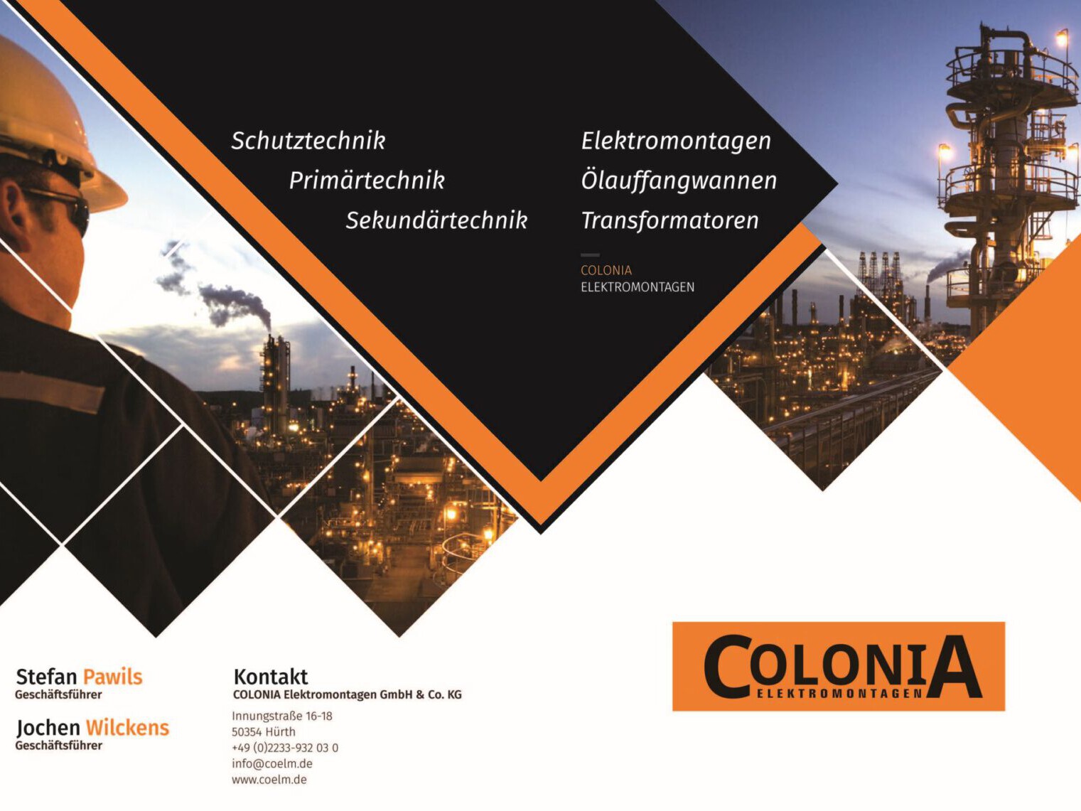 Imagebroschüre für COLONIA Elektromontagen